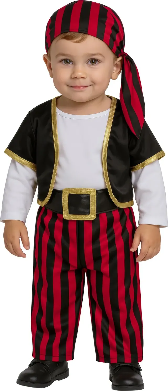 Guirca Pirata Baby Costume Bebè 12-18 Mesi 5 Pezzi Corsaro