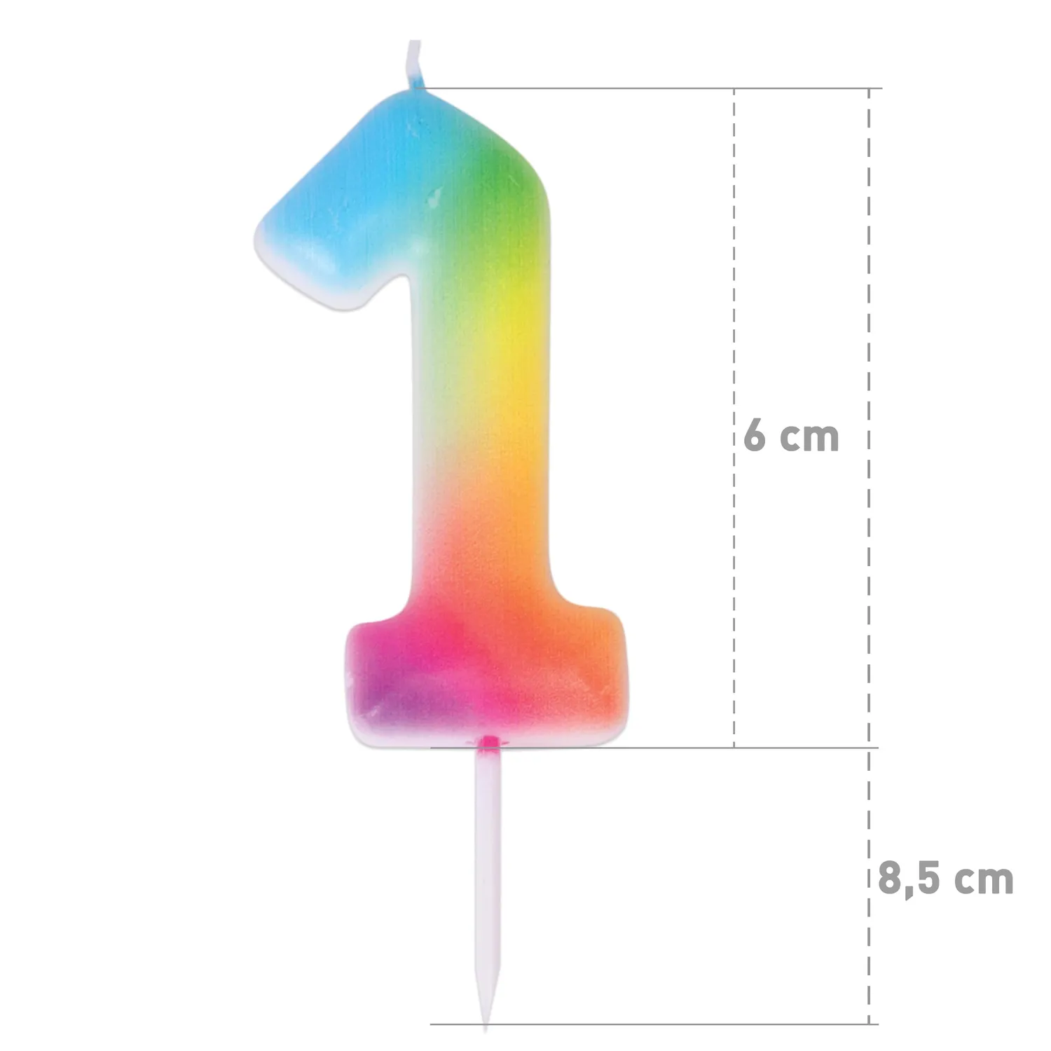 P'tit Clown 23941 candela numero 1 multicolore