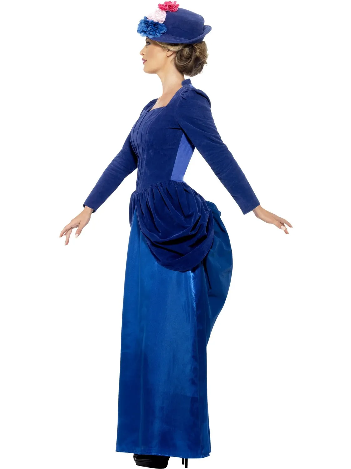 Smiffys Victorian Vixen Deluxe costume donna blu S storico