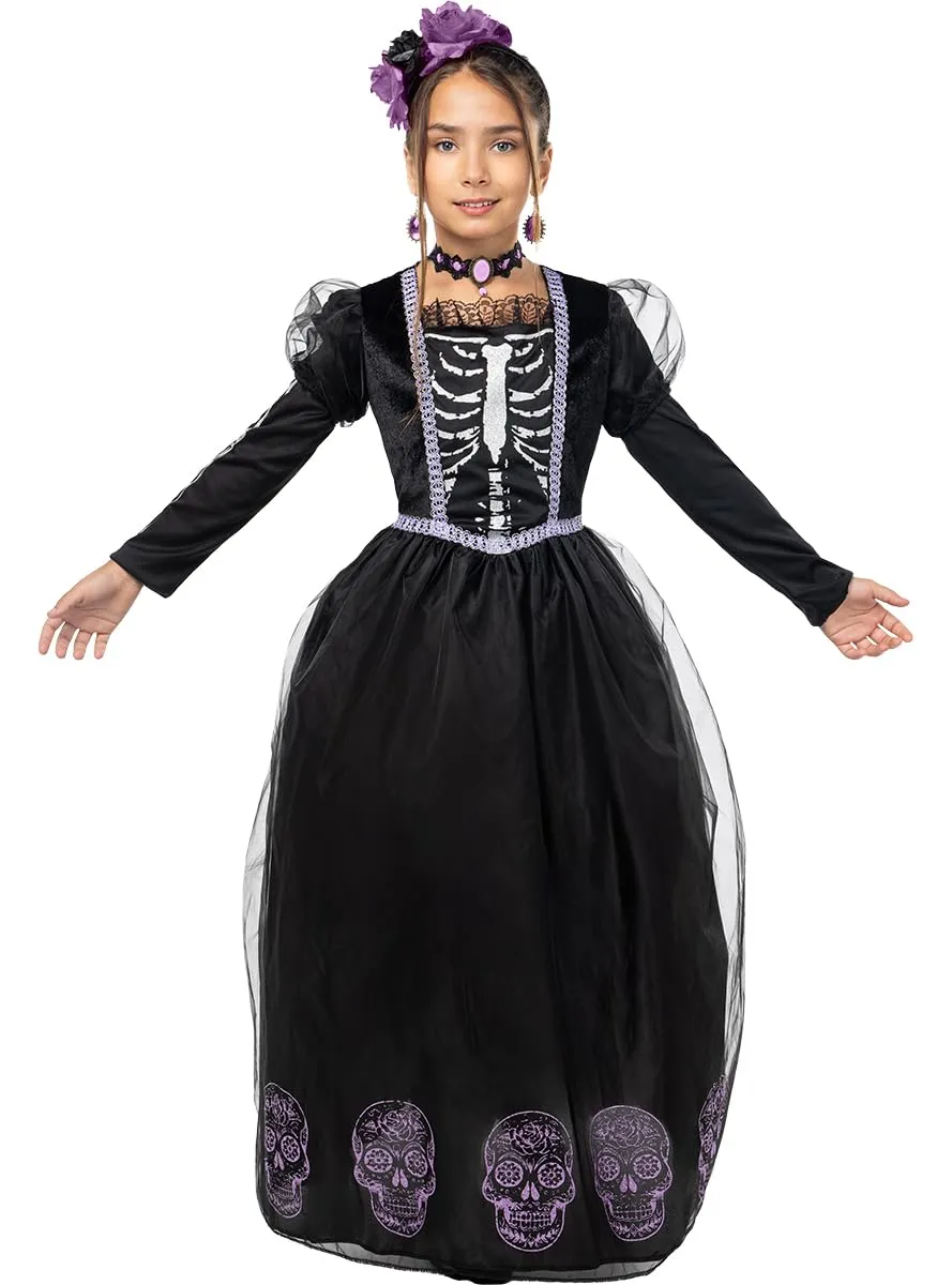 Funidelia Catrina costume bambina 10-12 anni vestito rosso