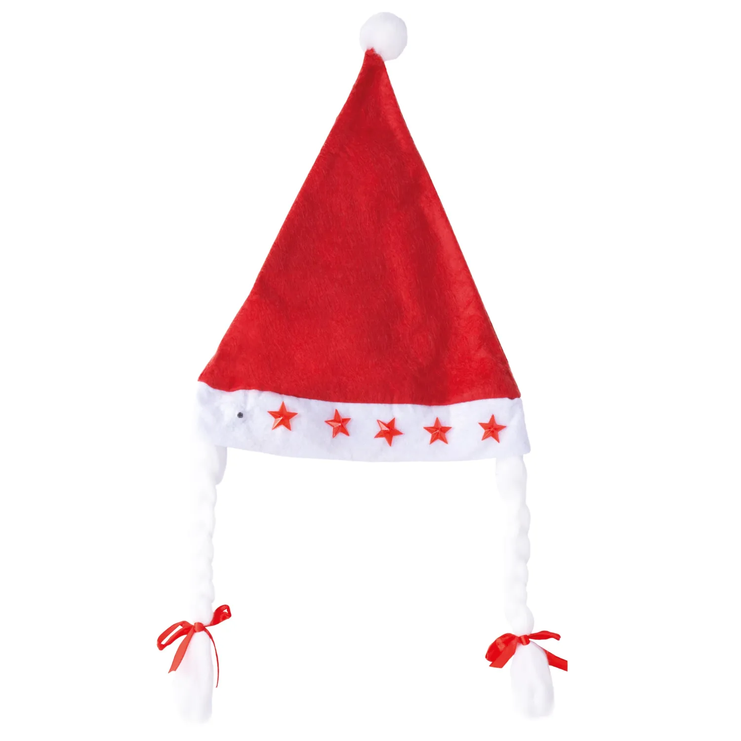 P'tit Clown cappello Mamma Natale luminoso con trecce