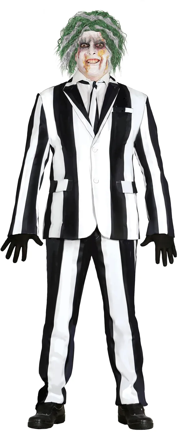 Guirca scheletro fantasma costume uomo L bianco e nero