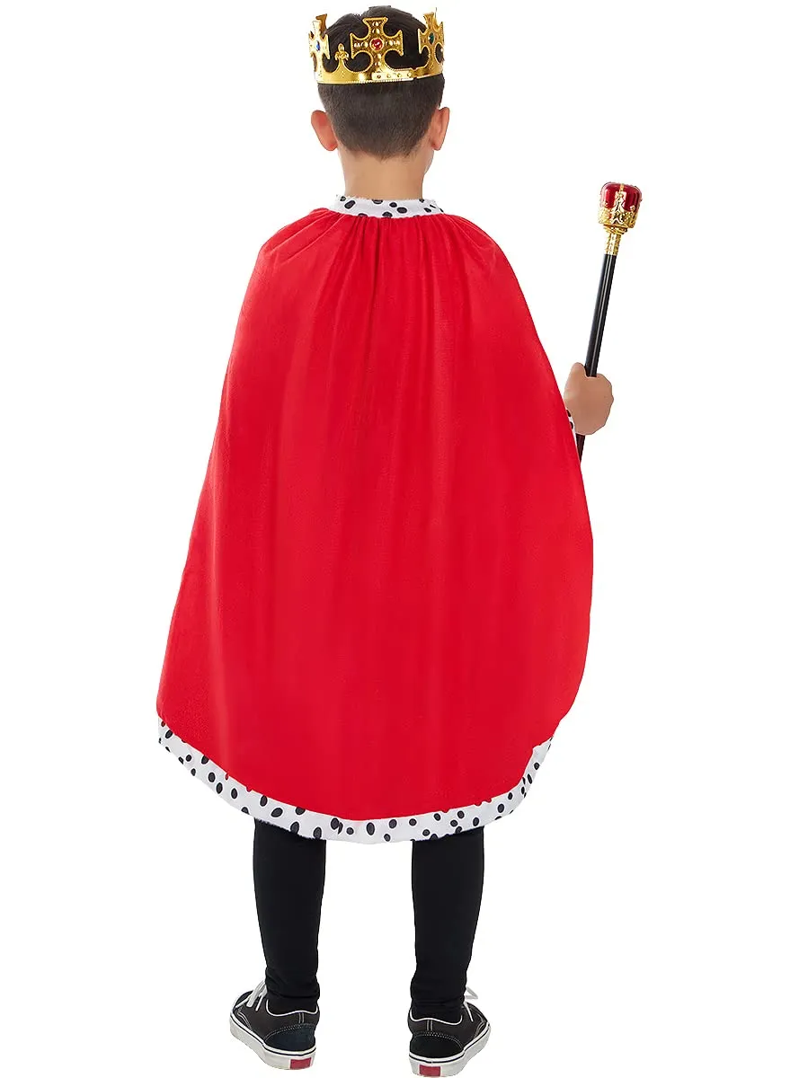 Funidelia Re Mantello Bambino Rosso Medievale