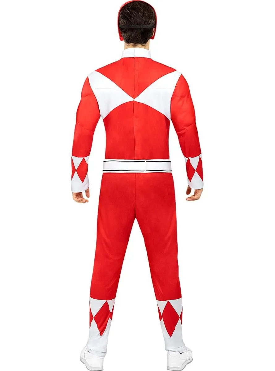 Funidelia Power Ranger rosso costume uomo M tuta maschera