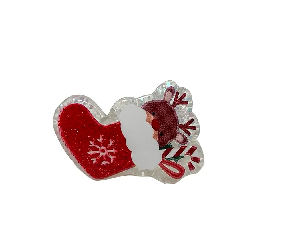 Fiestas Guirca Calza di Natale Orecchini Donna Rosso Bianco