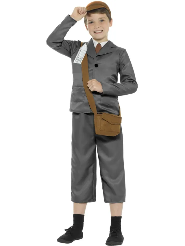 Smiffys Evacuee Boy Costume bambino sfollato Medium 7-9 anni