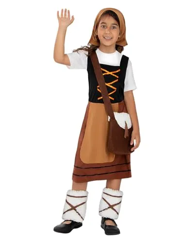 Funidelia costume pastorella bambina 5-6 anni Natale