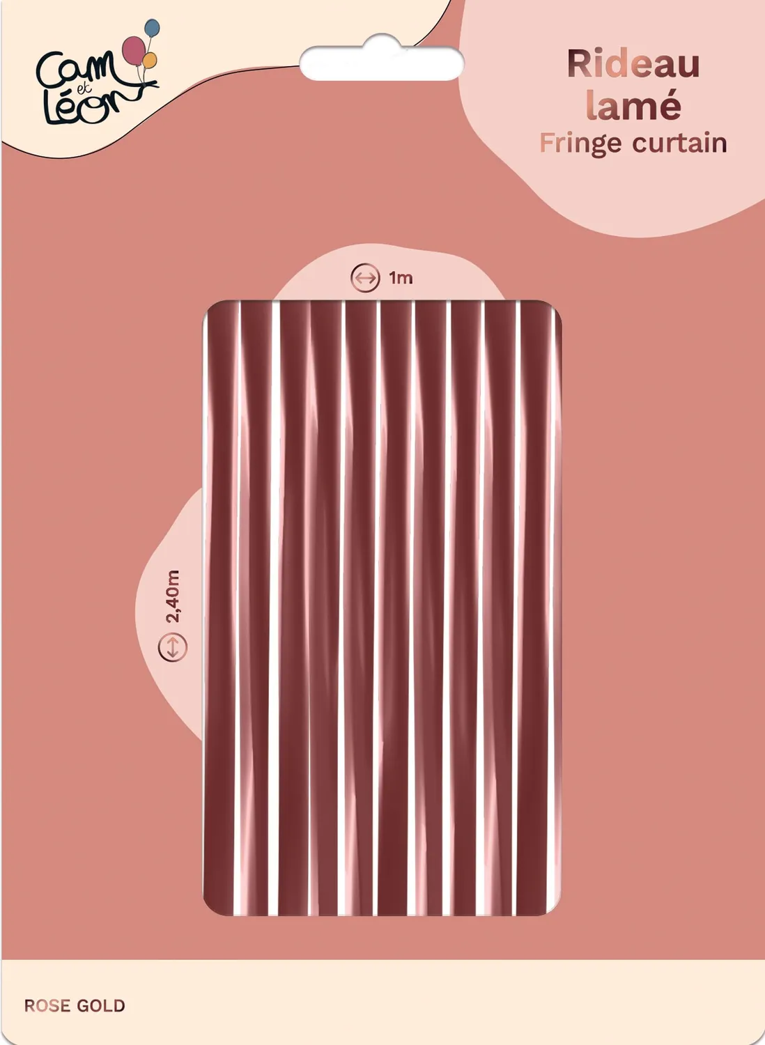 P'tit Clown Re22744 tenda decorativa rosa oro 240x100 cm