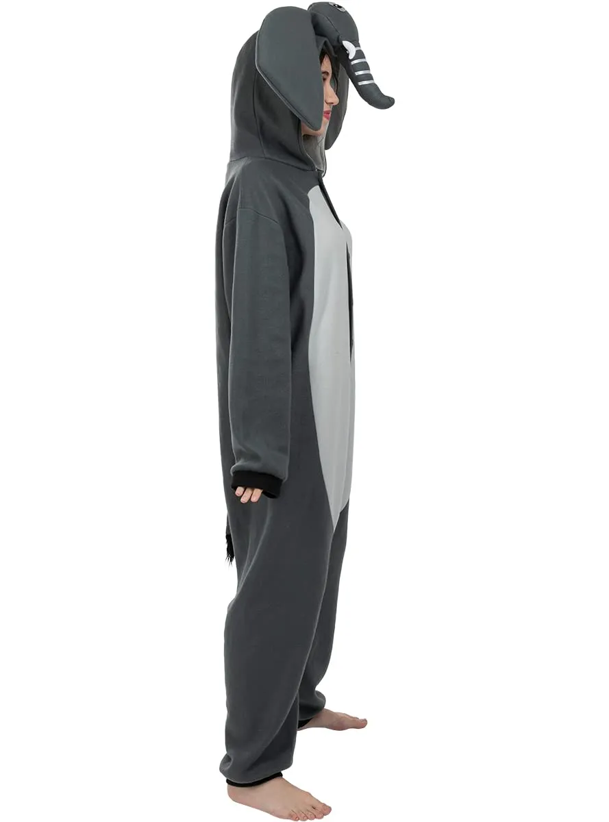 Funidelia Onesie Costume Elefante Adulto L-XL Grigio