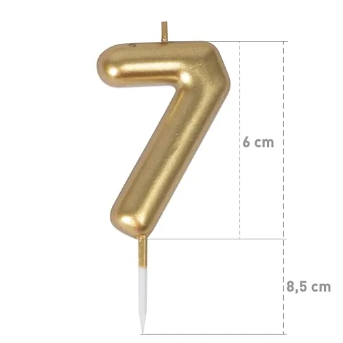 P'tit Clown 23937 candelina compleanno oro numero 7