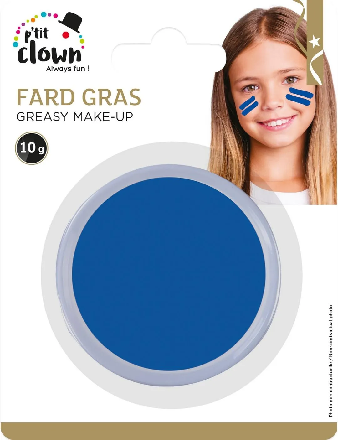 P'tit Clown fard grasso blu tavolozza rotonda intenso