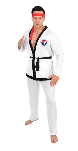 P'tit Clown Costume Taekwondo Adulto Bianco L-XL Poliestere