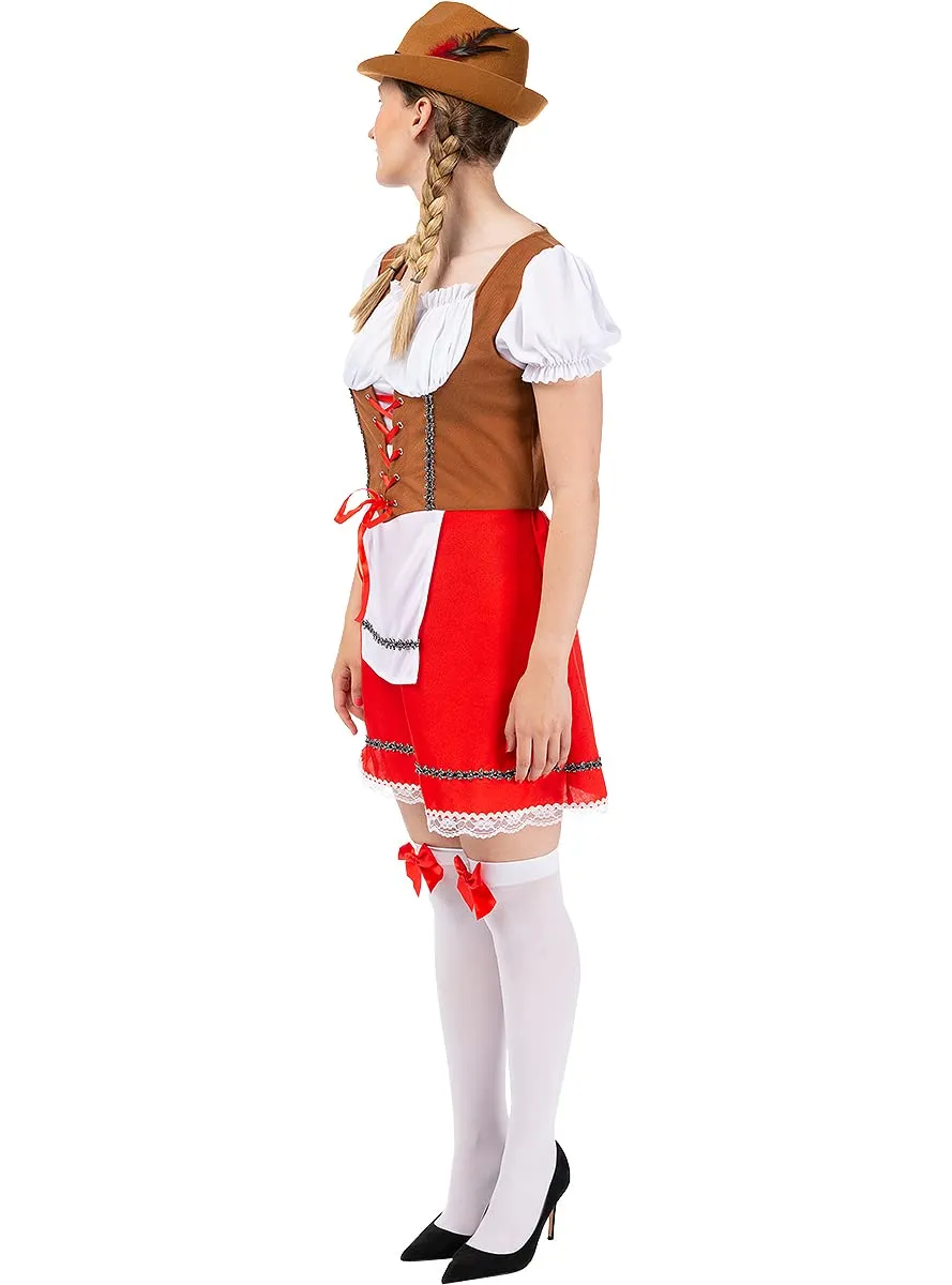 Funidelia Tirolese Oktoberfest costume donna XS rosso