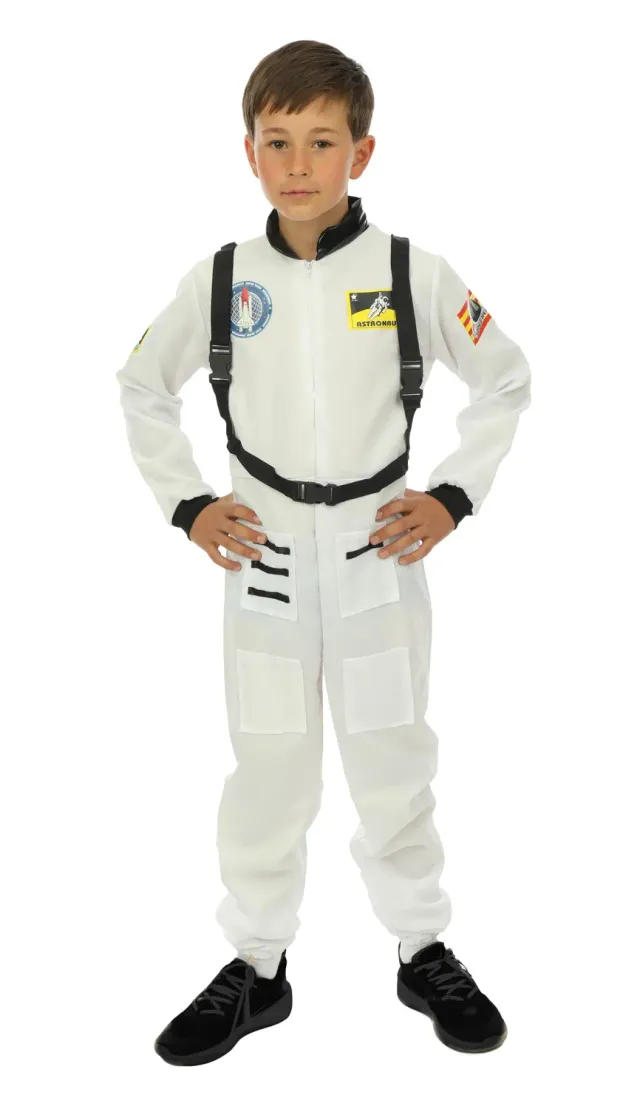 P'tit Clown Costume Astronauta Bambino 10-12 Anni Bianco