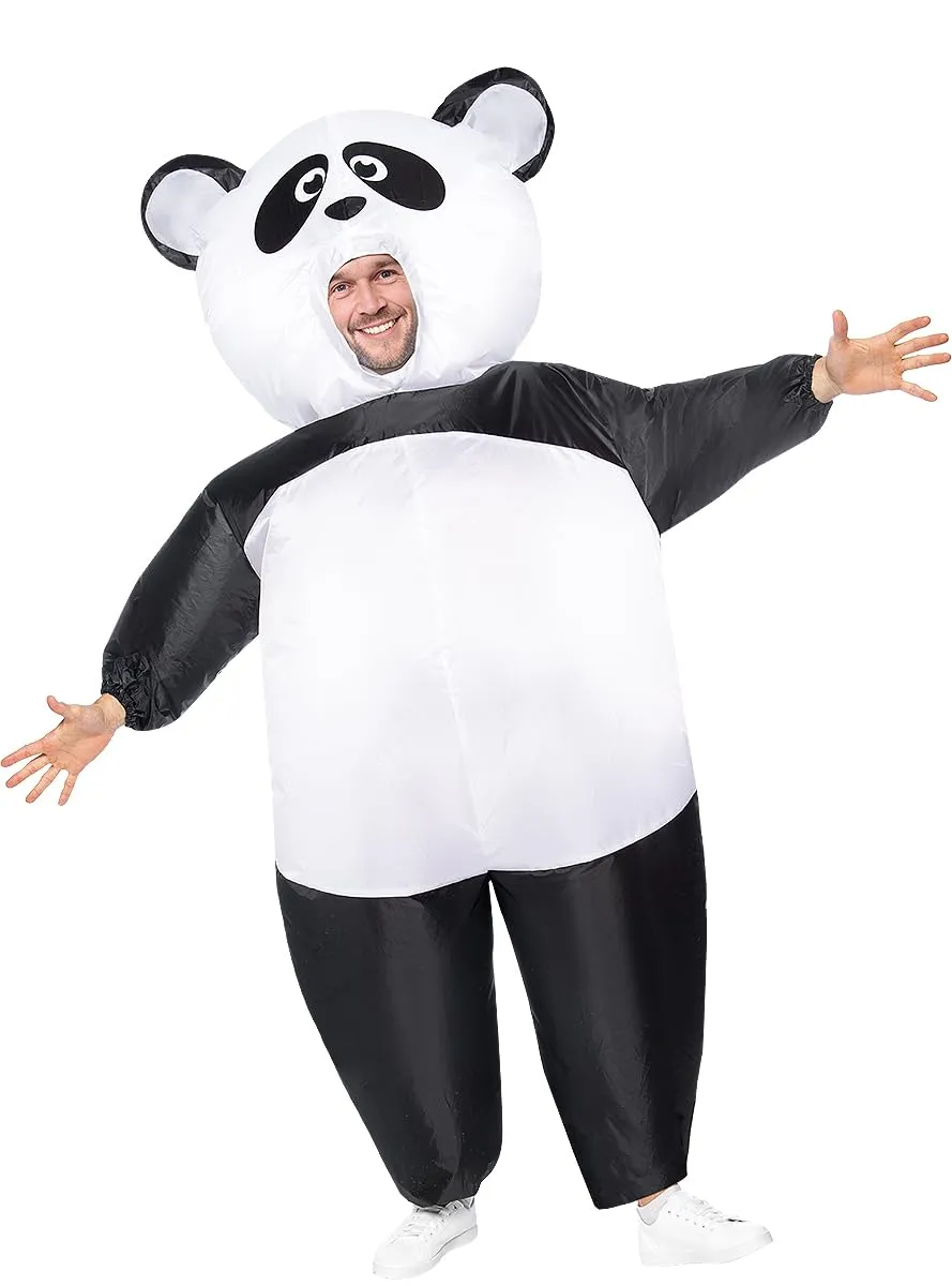 Funidelia orso panda gonfiabile costume adulto bianco