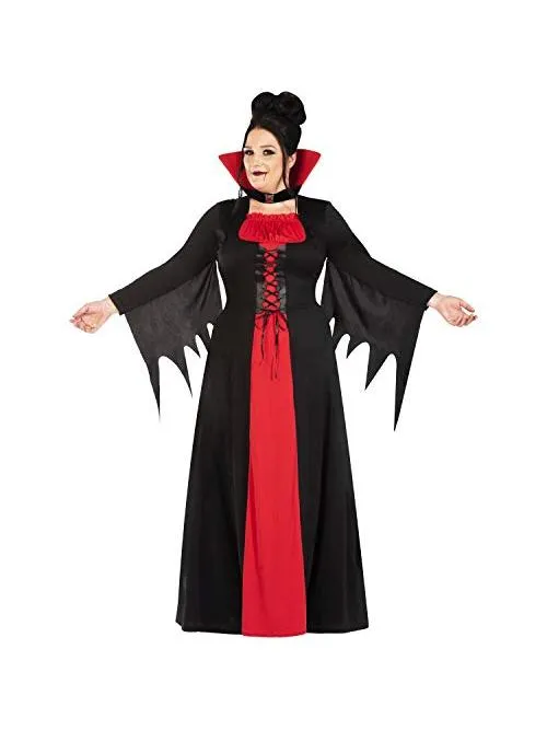 Smiffys Classic Vampire costume donna 12-14 nero rosso