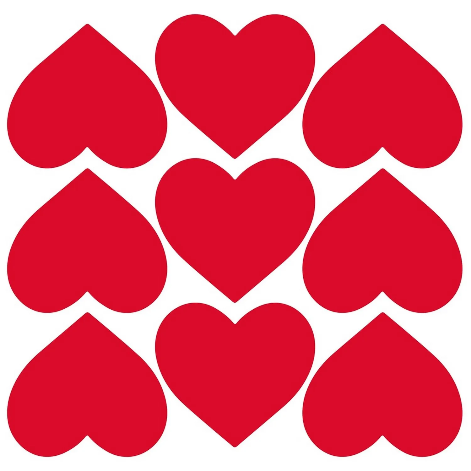 P'tit Clown 23267 adesivi cuore rosso carta San Valentino