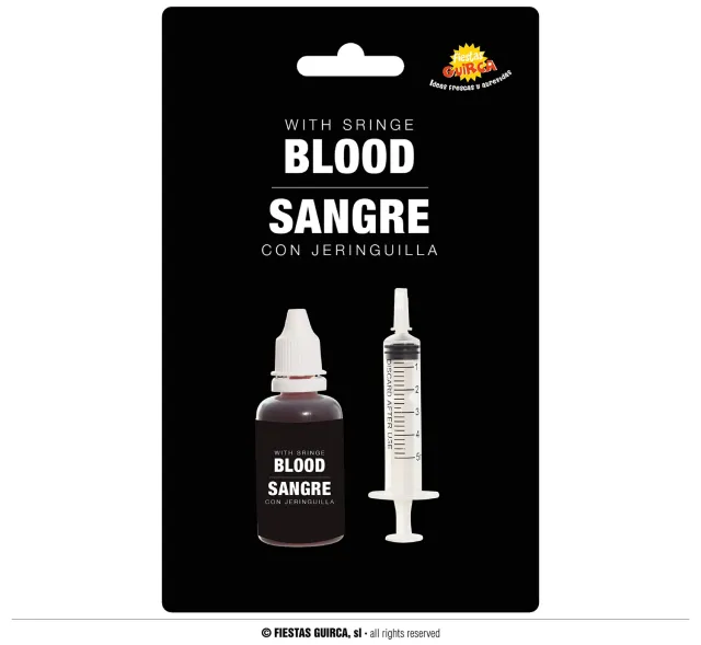 Fiestas Guirca Sangue Finto Trucco con Siringa Halloween