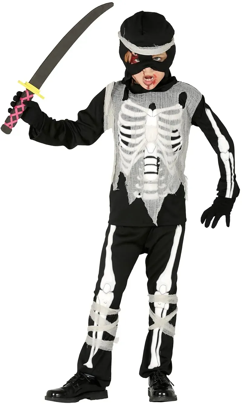 Guirca Ninja Scheletro Zombie Costume Bambino