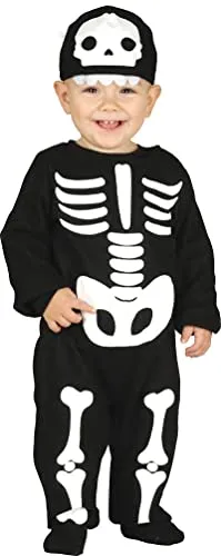 Fiestas Guirca costume scheletro neonato 12-18 mesi con cappello