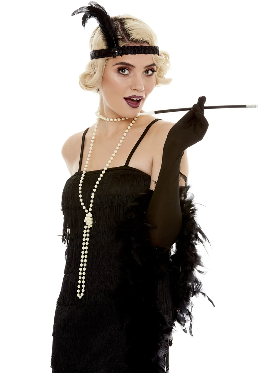 Funidelia Anni 20 bocchino charleston nero lungo