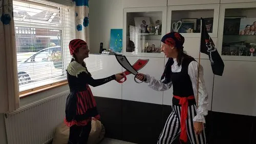 Smiffys Pirate Lady costume donna L nero bianco rosso