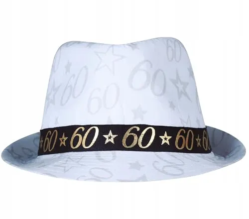Guirca Cappello Gangster 60 Anni Nero con Stelle
