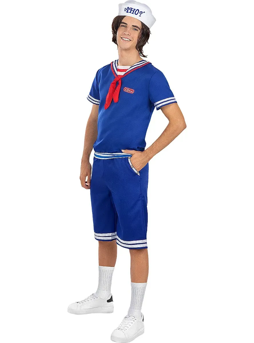 Funidelia Stranger Things Steve Ahoy costume uomo blu