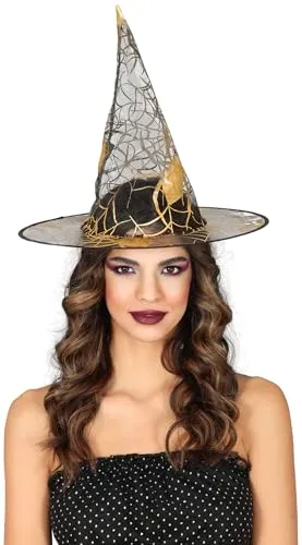 Fiestas Guirca Cappello Strega trasparente nero taglia unica