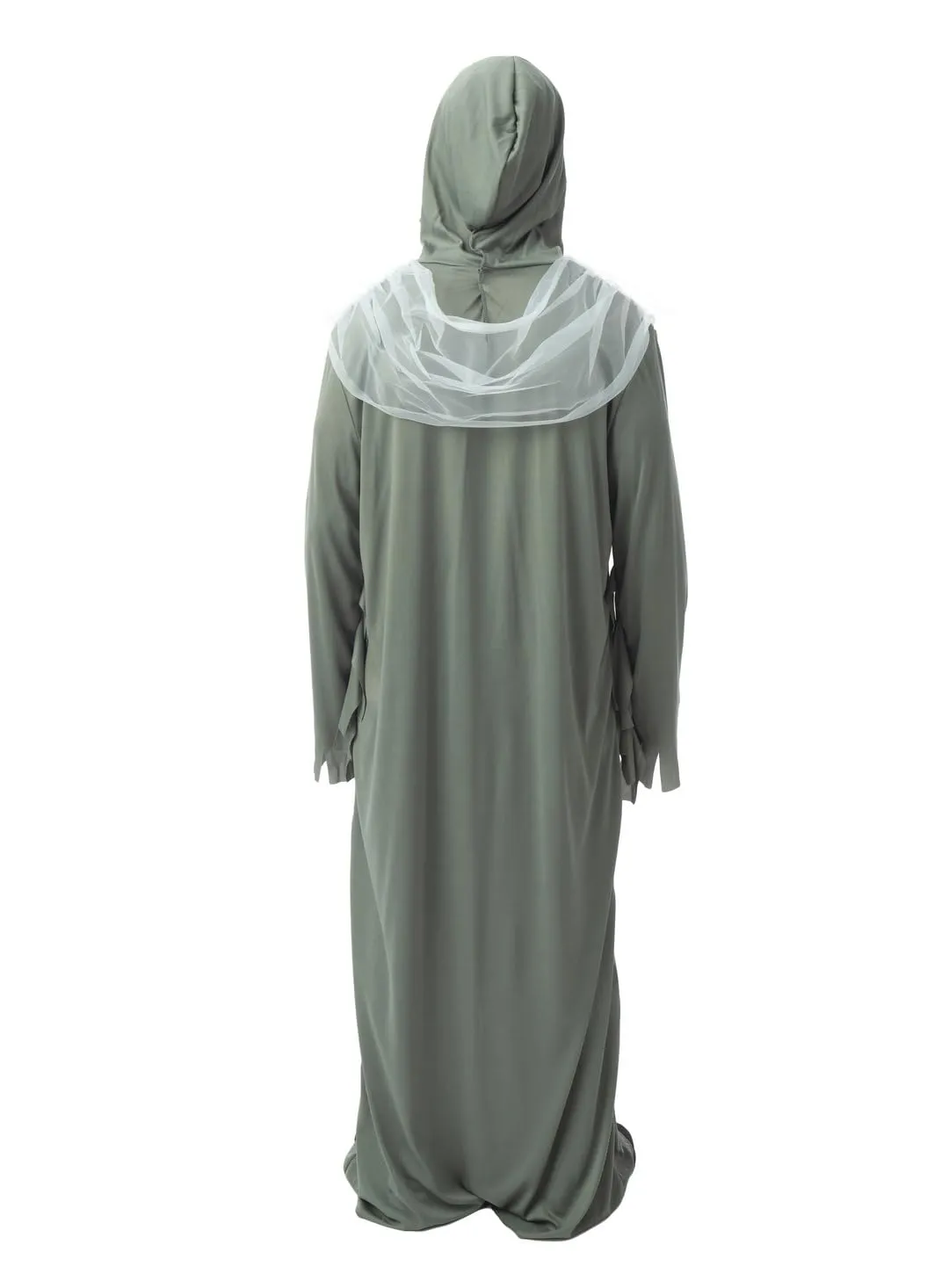 P'tit Clown Spettro costume grigio adulto