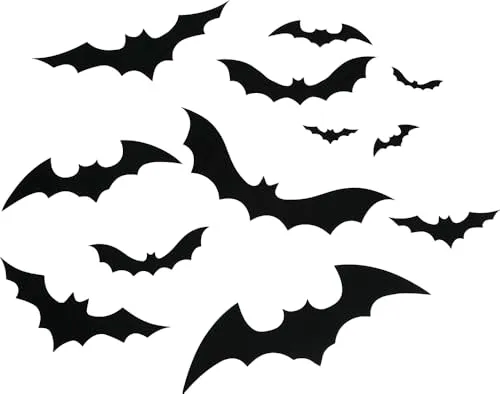 Guirca 12 Sagome Nere decorazione Halloween parete