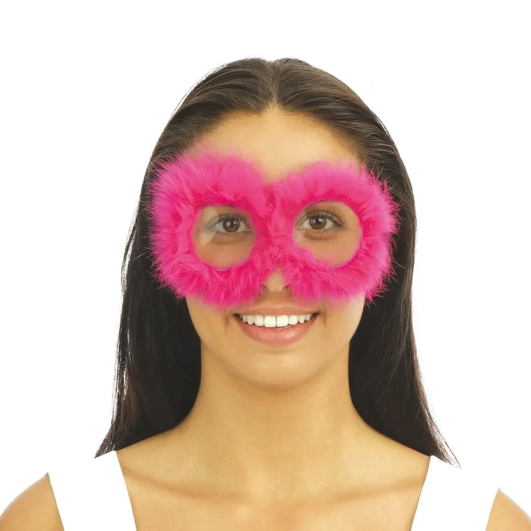 P'tit Clown 23818 occhiali carnevale boa rosa
