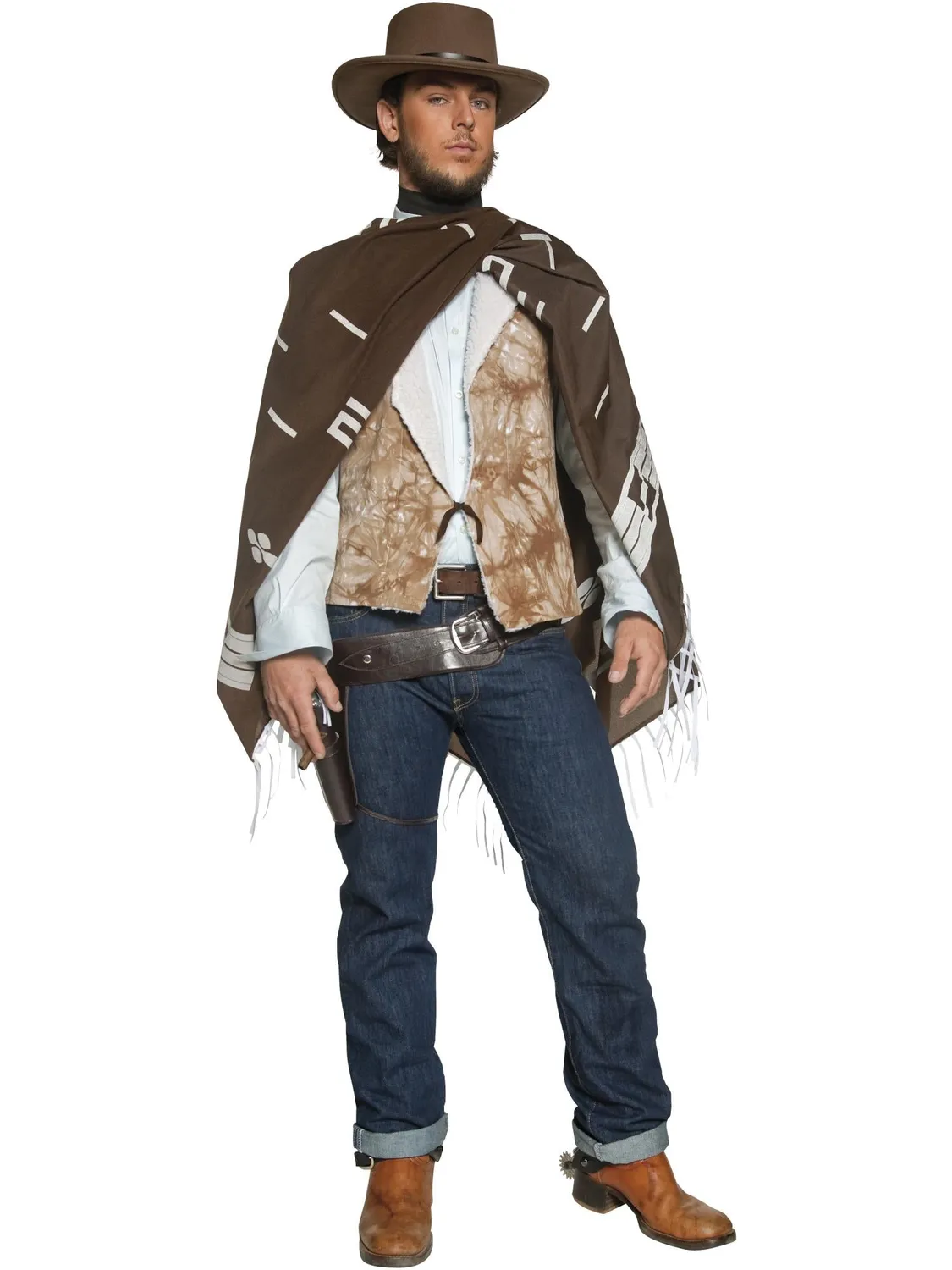 Smiffys Wandering Gunman costume cowboy M marrone