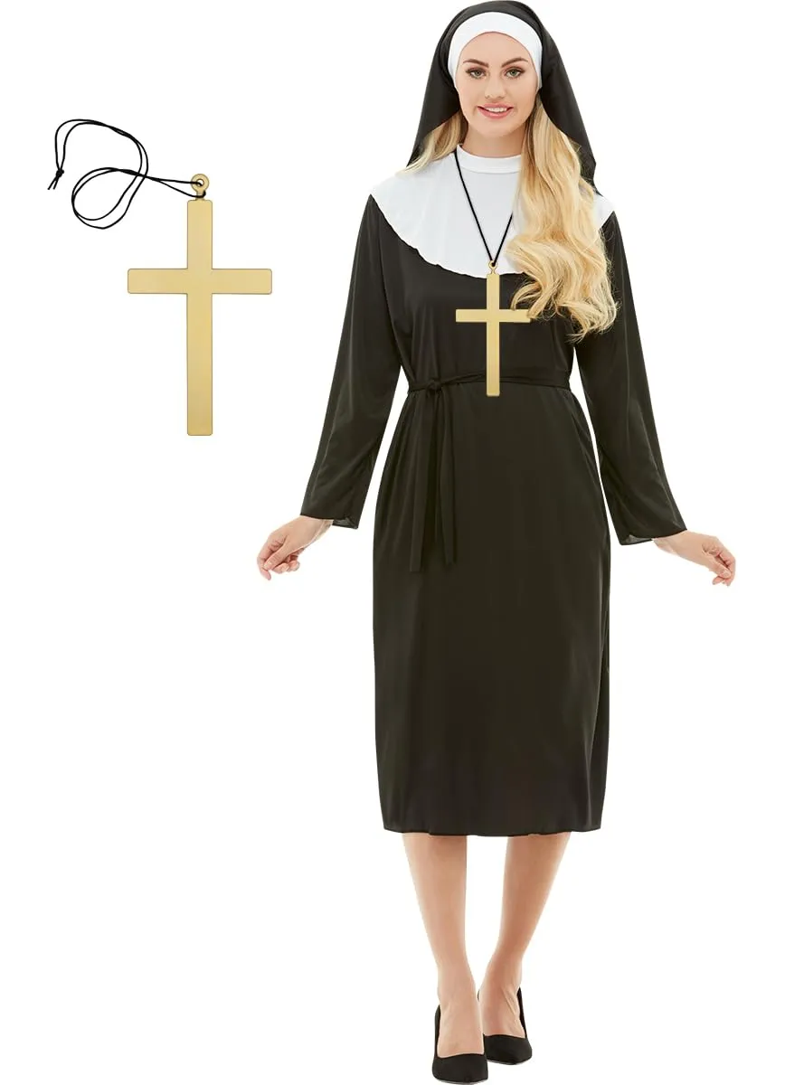 Funidelia Costume Suora Nero Adulto Carnevale Religiosa