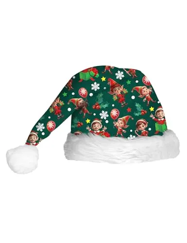 Fiestas Guirca Cappello Babbo Natale costume verde