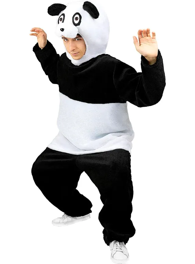 Funidelia Panda Costume Adulto L-XL Bianco Nero