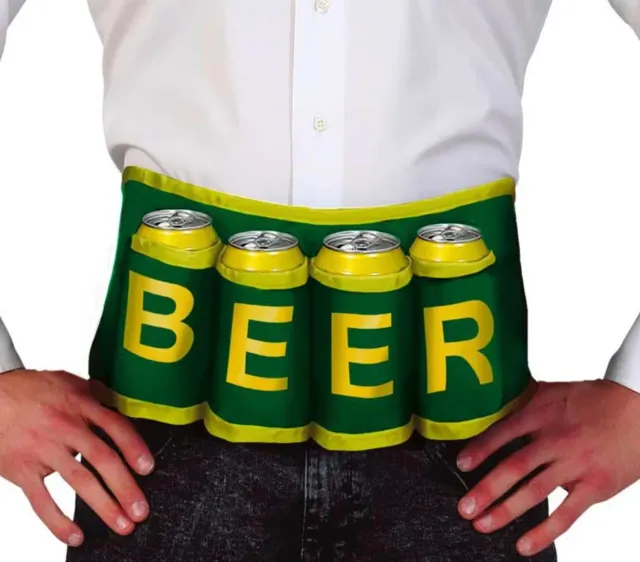 Guirca Cintura Porta Birre Adulto Verde Giallo Poliestere