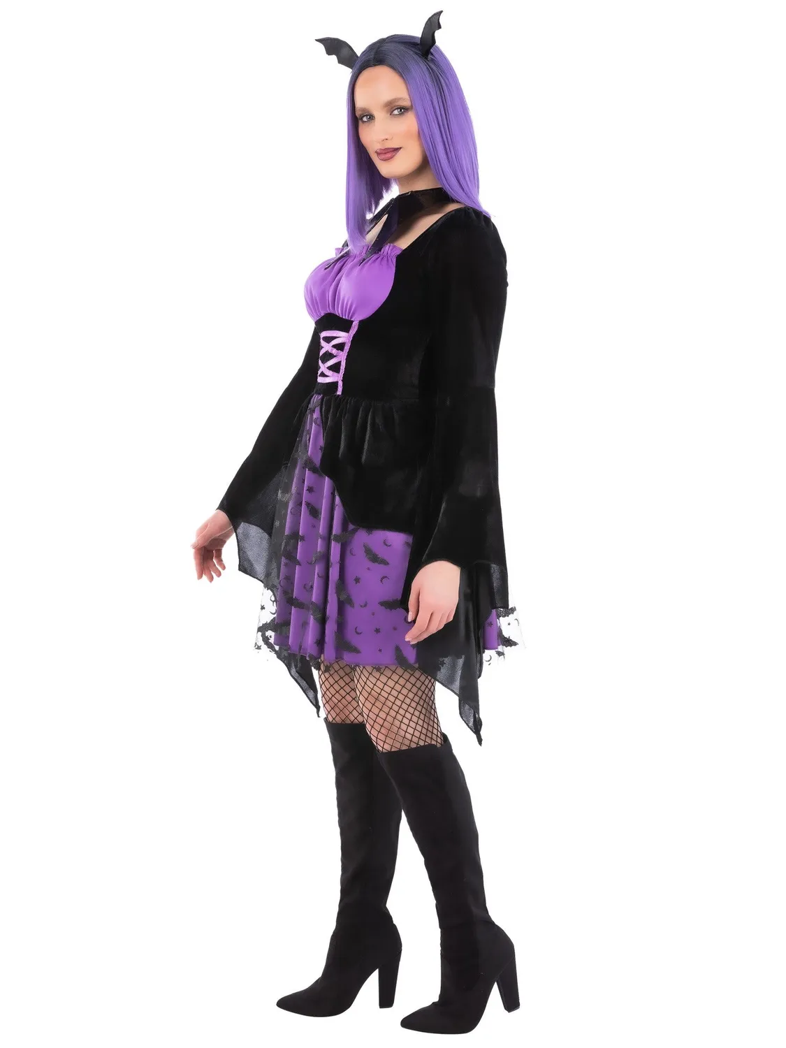 Smiffys Purple Vampiress costume donna L viola