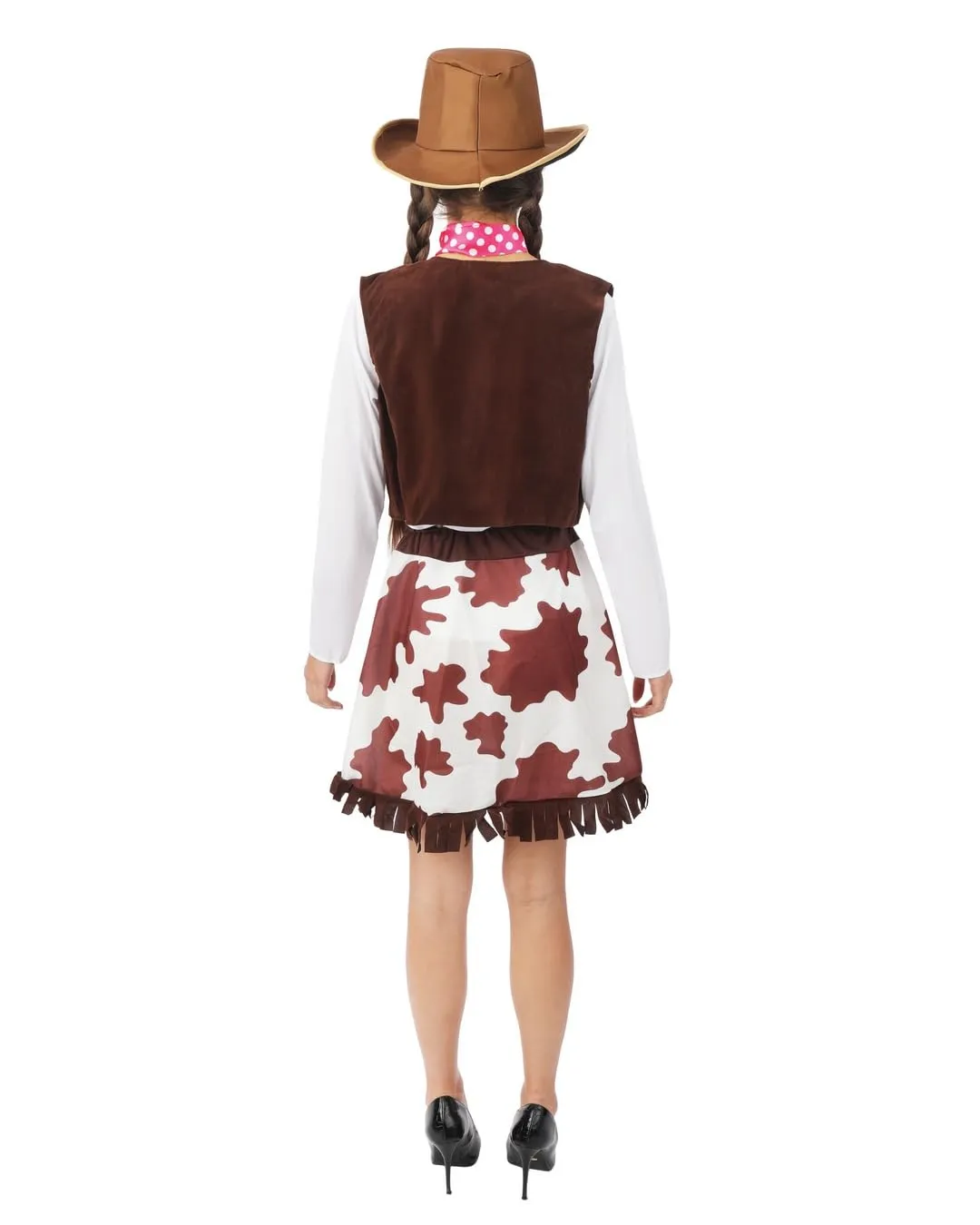 P'tit Clown costume cowgirl donna marrone poliestere