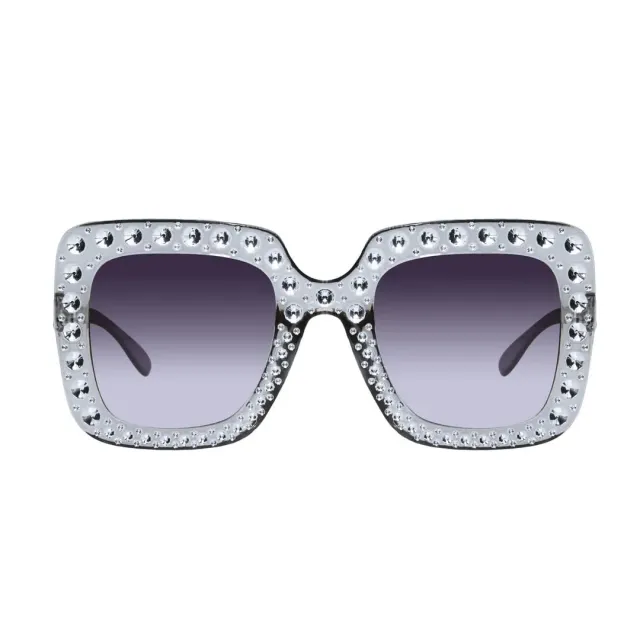 P'tit Clown Disco occhiali da festa argento strass anni 70