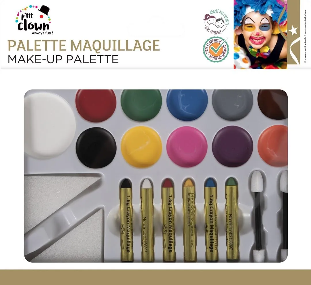 P'tit Clown Tavolozza Trucco 91012 multicolore viso