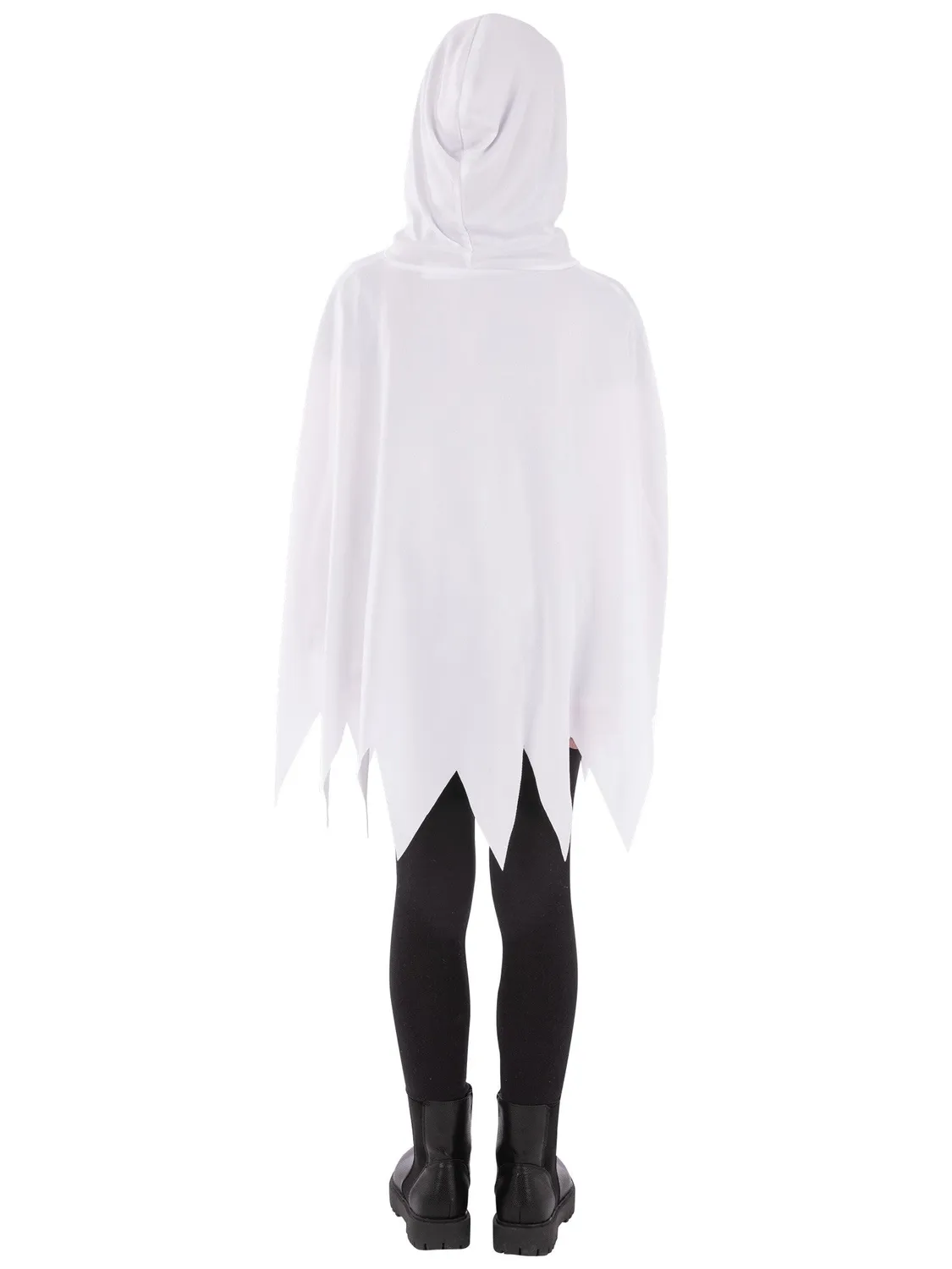 Smiffys Fantasma Bianco Poncho Bambino con Cappuccio