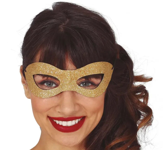 Guirca Mascherina Dorata Stelle maschera carnevale dorata