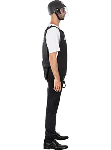 Funidelia SWAT gilet uomo nero agente polizia