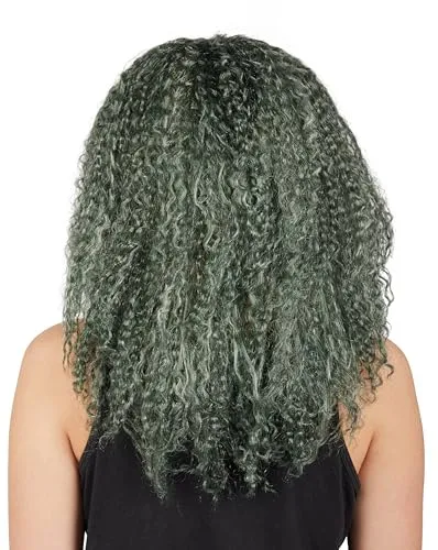 P'tit Clown re22173 Parrucca Strega Ricci Verde Adulto