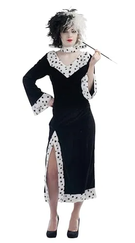 P'tit Clown Crudele Costume Donna Nero S-M con Collare