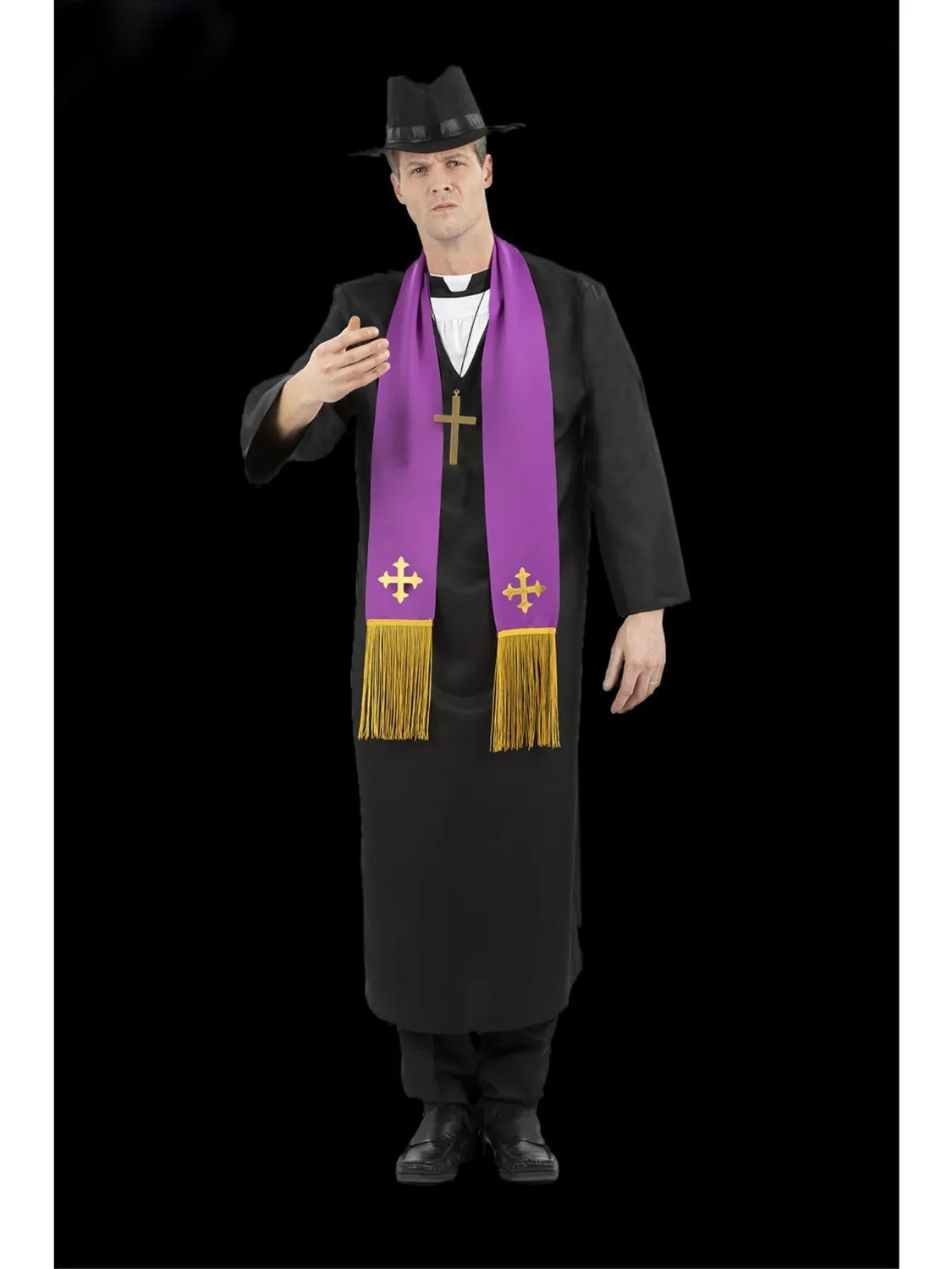 Smiffys The Exorcist Father Merrin costume prete M con stola