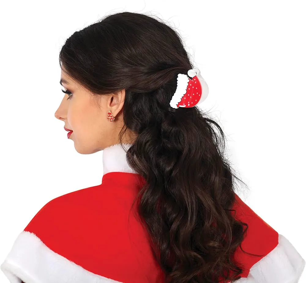Fiestas Guirca Fermaglio Capelli Babbo Natale Donna 7 cm