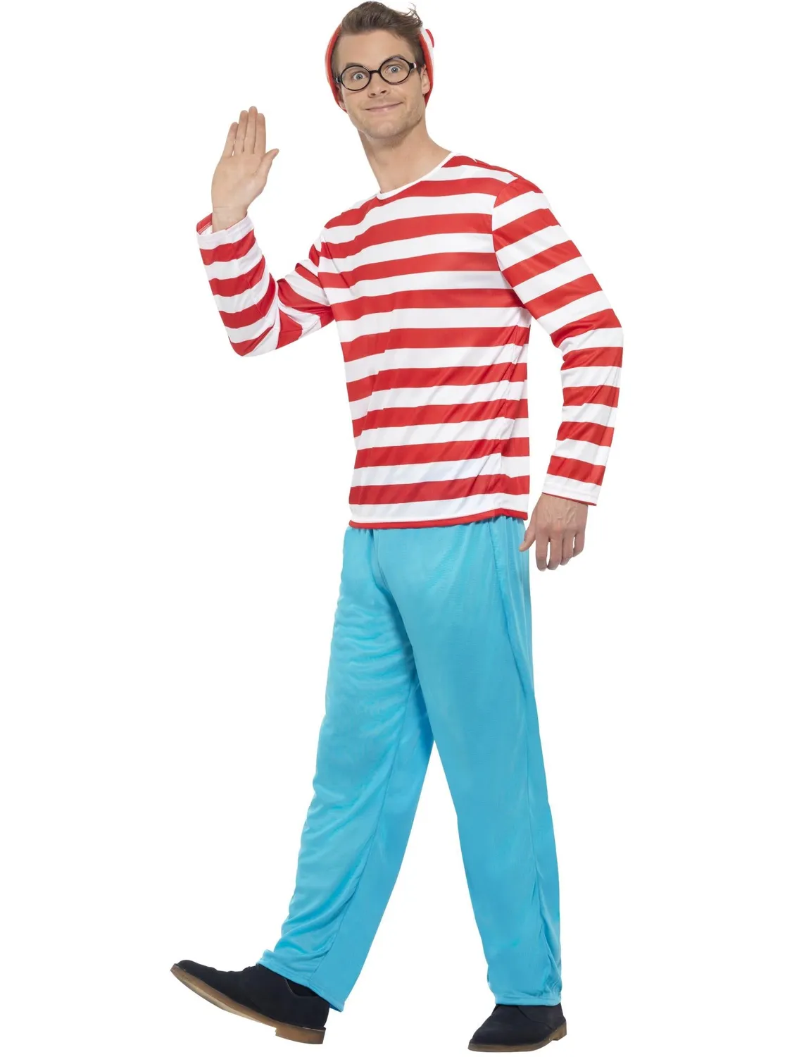Smiffys Where's Wally Costume uomo 4 pezzi S