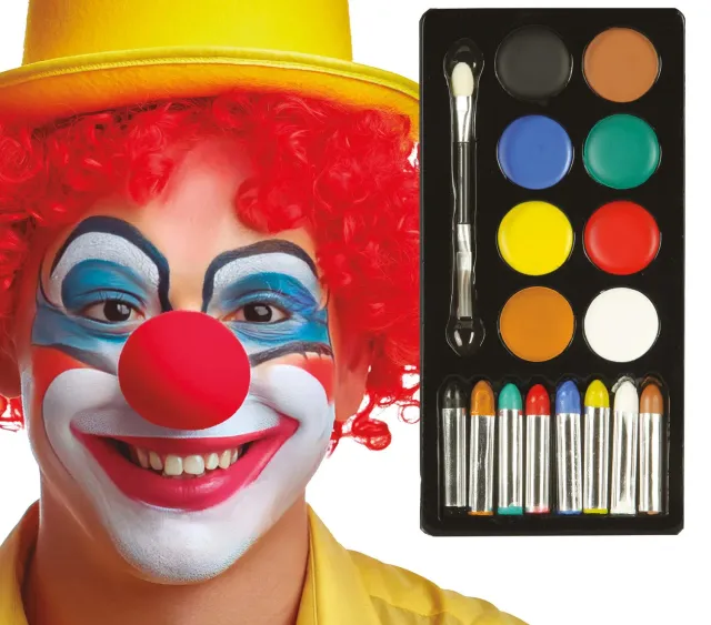 Guirca Makeup Set 17 pezzi trucchi carnevale colorati